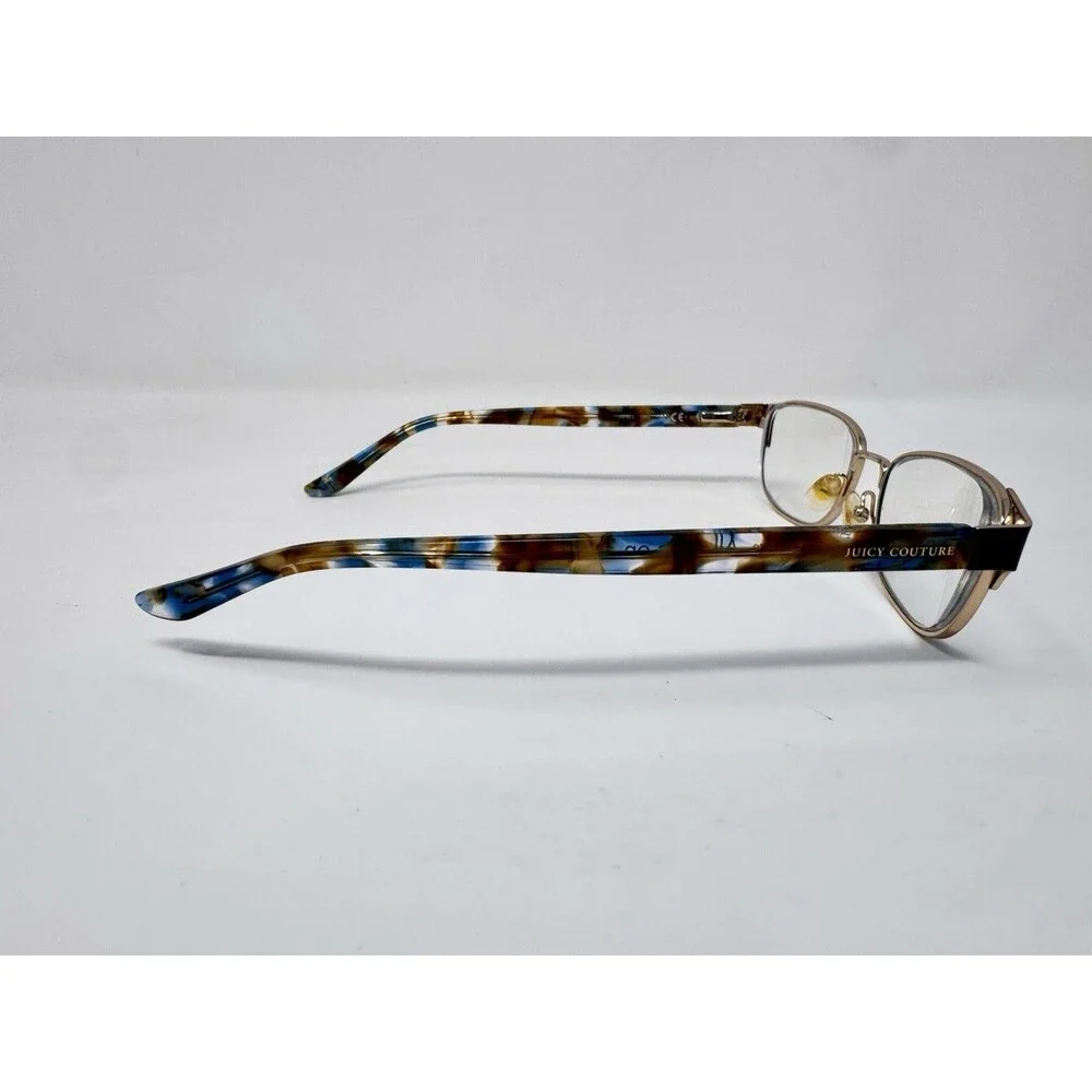 Juicy Couture JU223 09Q Eyeglass Frames Only 53-17-135 Brown Blue Tortoise